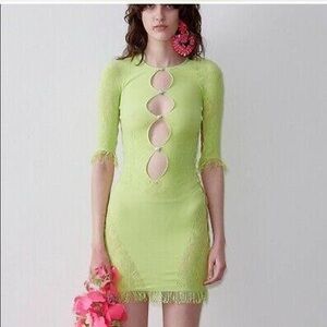 Poster Girl Lime Green Cutout Dress